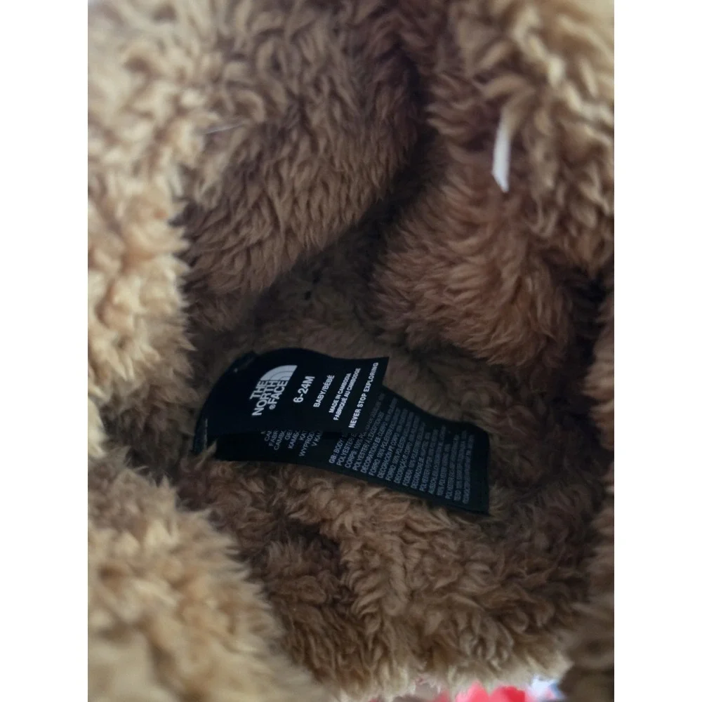 THE NORTH FACE BABY BEAR SUAVE OSO BEANIE TRAPPER HAT BROWN 6-24 MONTHS
